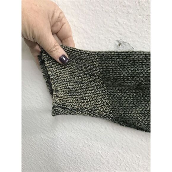 Soft Surroundings Cardigan Long Women L XL Green Sweater Stripe Stretch Open - Picture 6 of 9